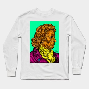 FRIEDRICH SCHILLER ink and acrylic portrait Long Sleeve T-Shirt